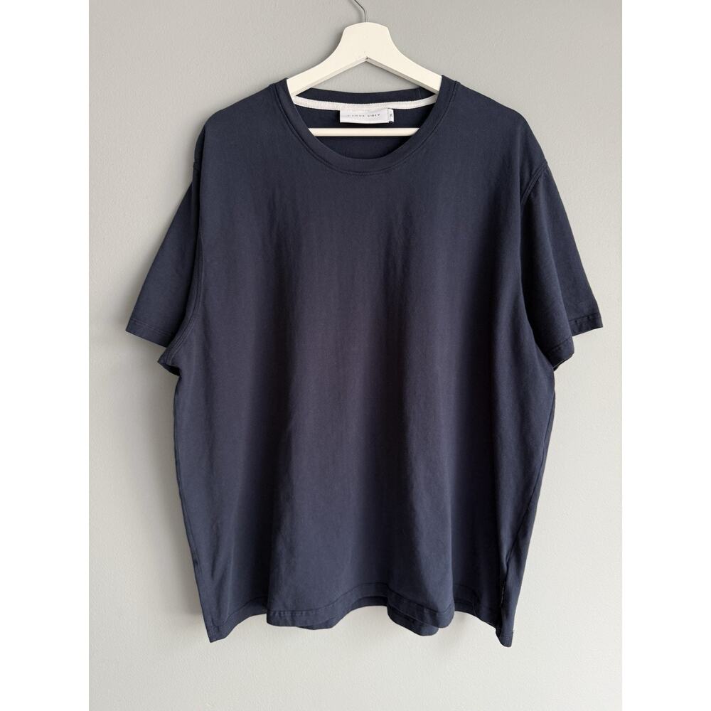 I Love Ugly T Shirt XXL Mens Oversized Cotton Tee Minimalist Basic Blue Boxy Fit